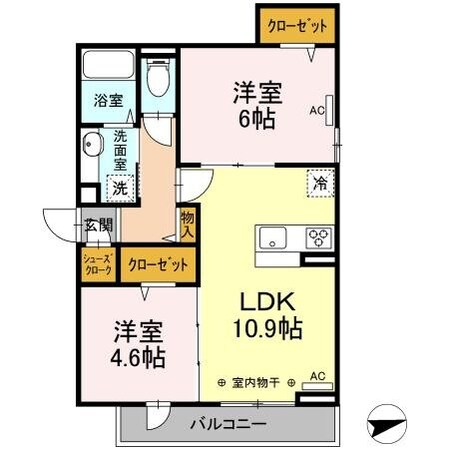 プラム清新一丁目の物件間取画像